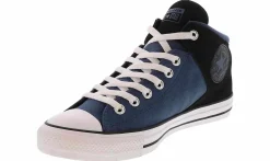 Athleisure & Casual|Skate Shoes|CONVERSE Chuck Taylor All Star High Street Men's Mid Top Canvas Sneaker Blue