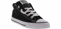 Athletics & Sneakers|Casual|CONVERSE Chuck Taylor All Start Street Youth Boys’ (11-3) Mid Top Canvas Sneaker Black