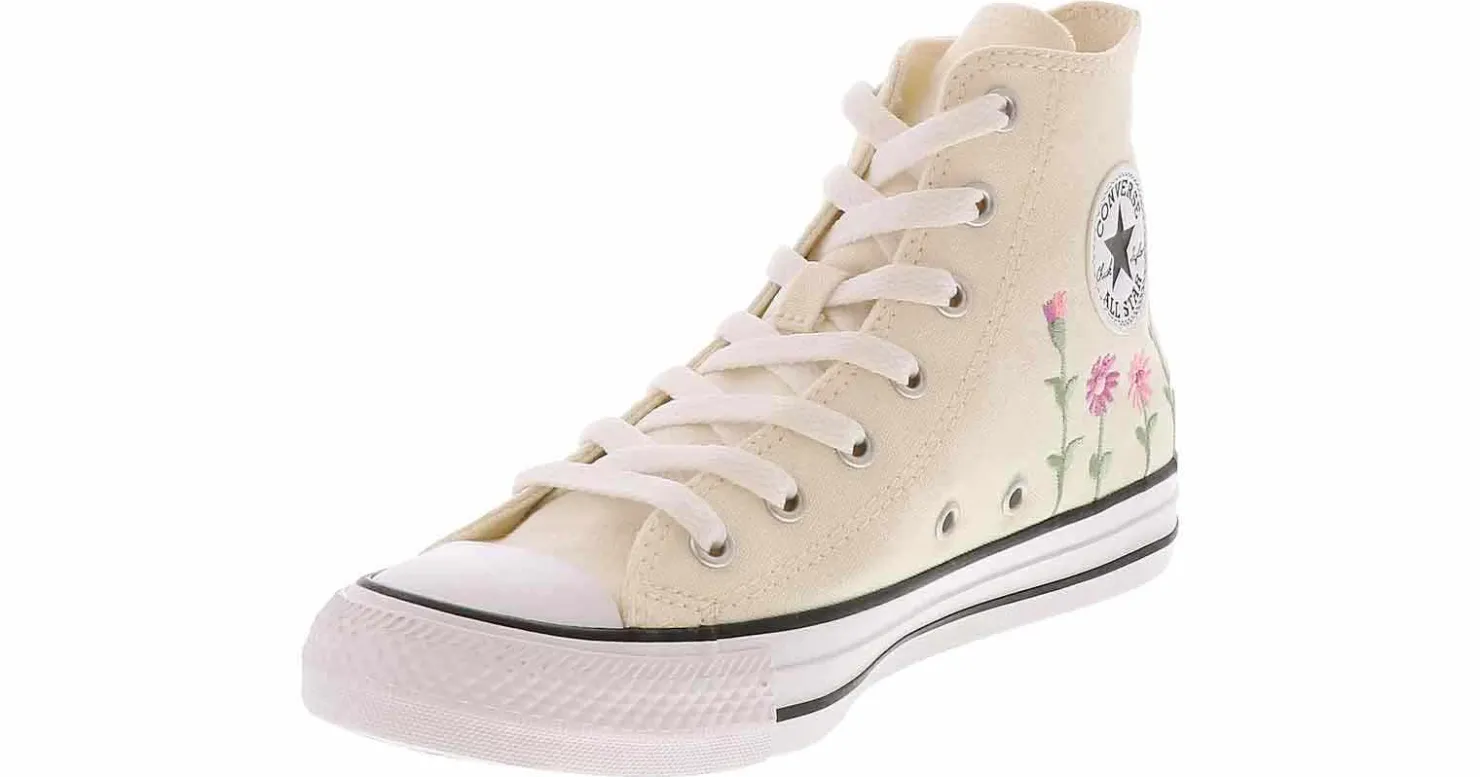 Athletic & Sneakers|CONVERSE Chuck Taylor All Star Florals Junior Girls’ (4-7) Hi-Top Athletic Sneaker White