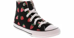 Athletic & Sneakers|CONVERSE Chuck Taylor All Star Strawberries Youth Girls’ (10.5-3) Hi-Top Canvas Sneaker Black