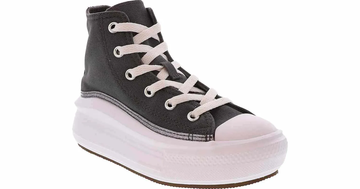 Athletic & Sneakers|Casual|CONVERSE Chuck Taylor All Star Move Glitter Junior Girls' (4-7) Hi-Top Platform Sneaker Black