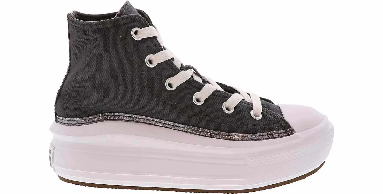 Athletic & Sneakers|Casual|CONVERSE Chuck Taylor All Star Move Glitter Junior Girls' (4-7) Hi-Top Platform Sneaker Black