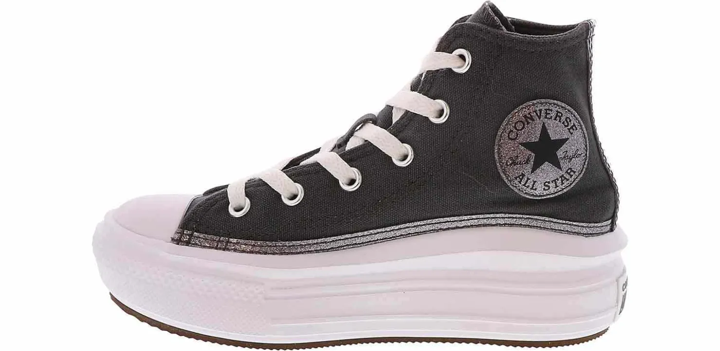 Athletic & Sneakers|Casual|CONVERSE Chuck Taylor All Star Move Glitter Junior Girls' (4-7) Hi-Top Platform Sneaker Black