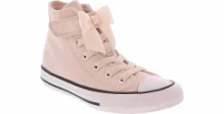 Athletic & Sneakers|Casual|CONVERSE Chuck Taylor All Star Ruffles and Bows Youth Girls’ (11-3) Hi-Top Sneaker Pink