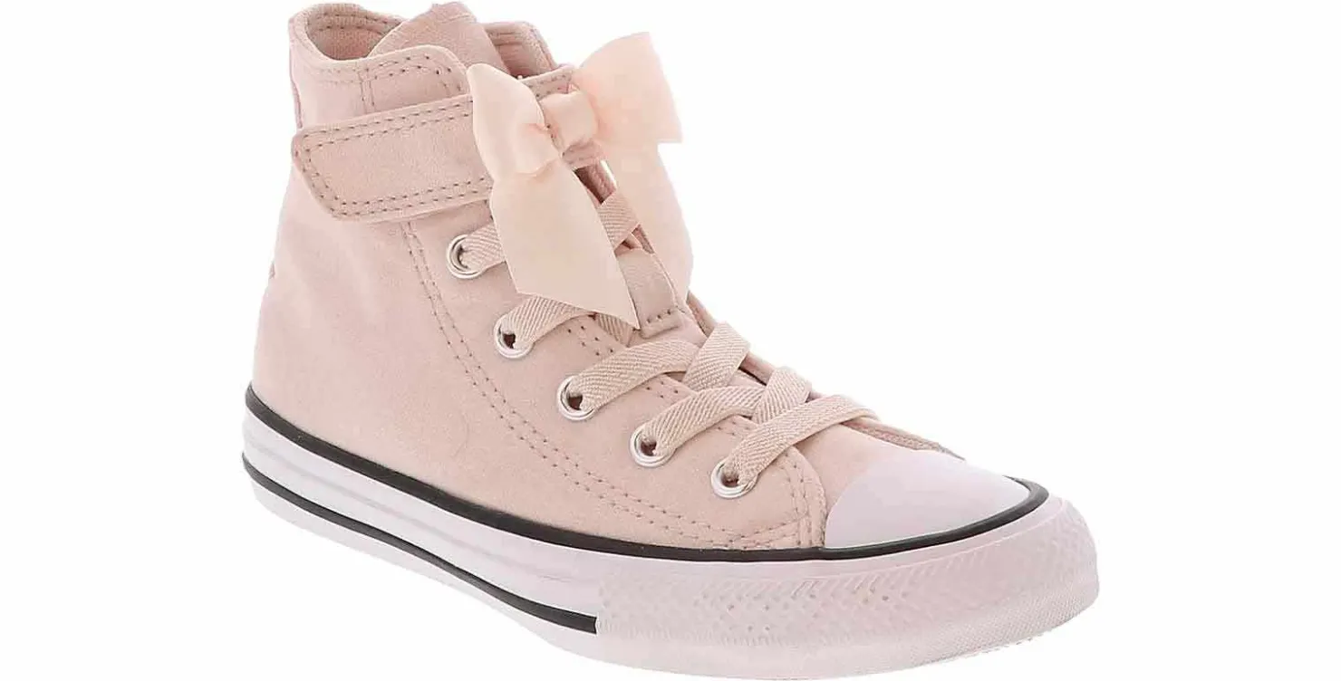 Athletic & Sneakers|Casual|CONVERSE Chuck Taylor All Star Ruffles and Bows Youth Girls’ (11-3) Hi-Top Sneaker Pink