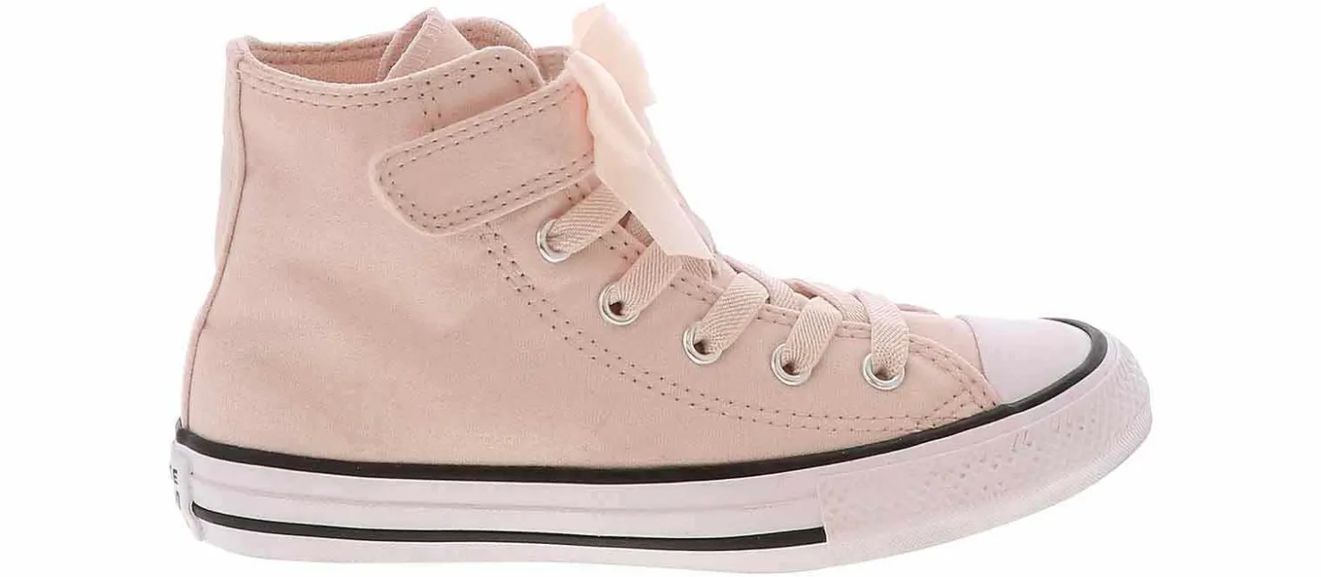 Athletic & Sneakers|Casual|CONVERSE Chuck Taylor All Star Ruffles and Bows Youth Girls’ (11-3) Hi-Top Sneaker Pink