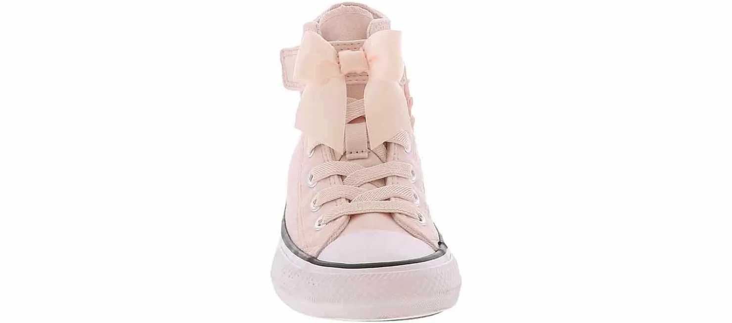 Athletic & Sneakers|Casual|CONVERSE Chuck Taylor All Star Ruffles and Bows Youth Girls’ (11-3) Hi-Top Sneaker Pink