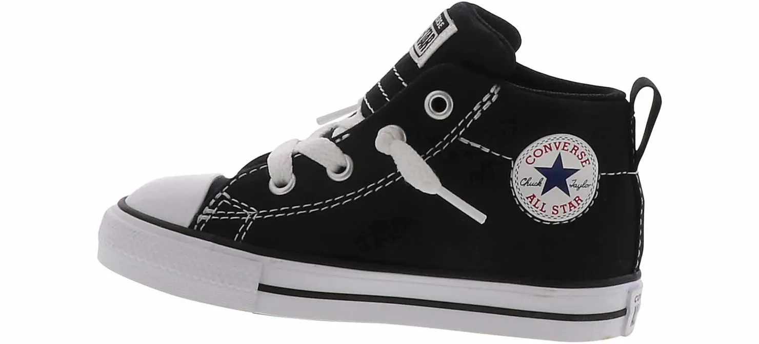 Athletics & Sneakers|CONVERSE Chuck Taylor All Star Street Toddler Boys’ (2-10) Hi-Top Canvas Sneaker Black