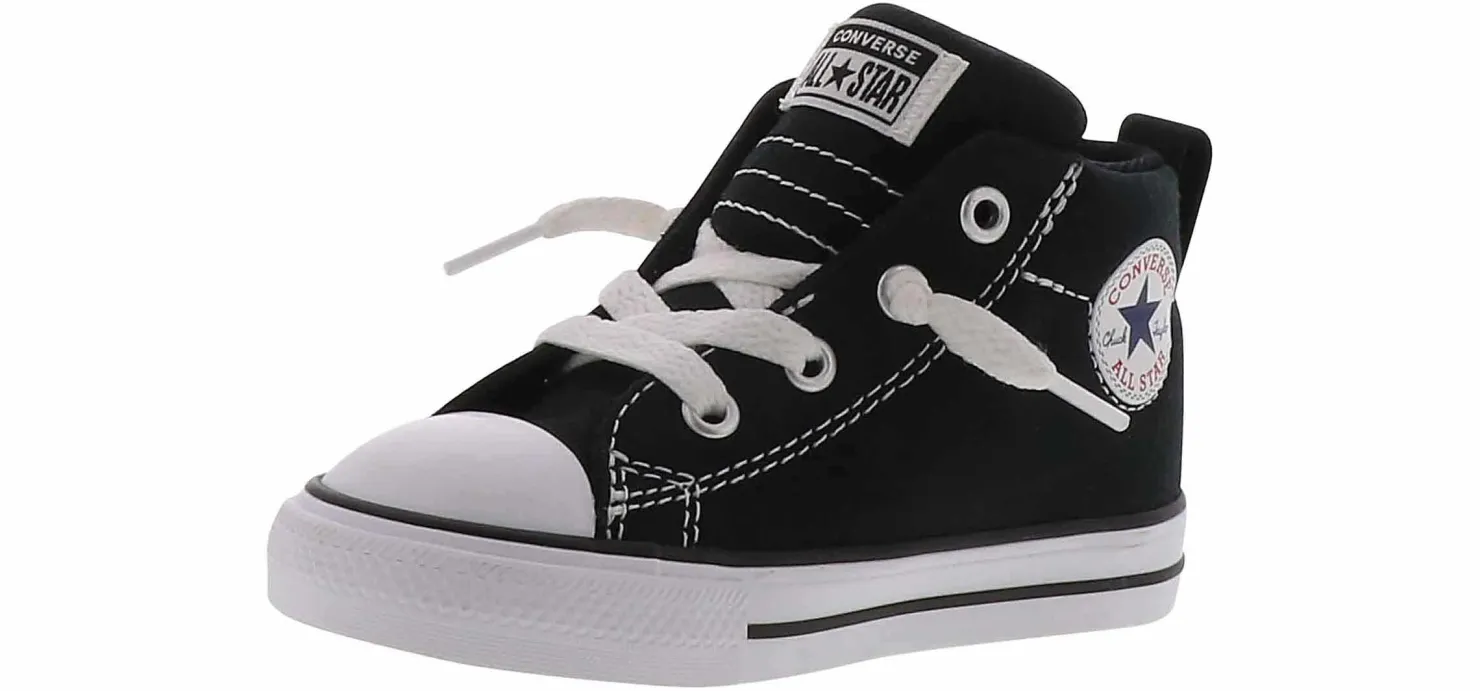 Athletics & Sneakers|CONVERSE Chuck Taylor All Star Street Toddler Boys’ (2-10) Hi-Top Canvas Sneaker Black