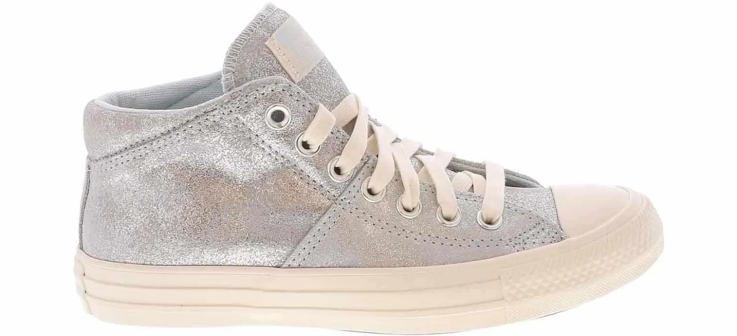 Athleisure & Casual|Flat|CONVERSE Chuck Taylor All Star Madison Winter Slay Women's Mid Top Canvas Sneaker Silver