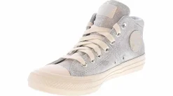 Athleisure & Casual|Flat|CONVERSE Chuck Taylor All Star Madison Winter Slay Women's Mid Top Canvas Sneaker Silver