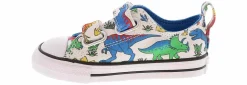 Athletic & Sneakers|CONVERSE Dinoverse 2V Toddlers Boys’ (7-10) Canvas Sneaker White
