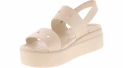 Comfort Sandals|Wedge & Platform Sandals|CROCS Brooklyn 4U Women's Wedge Sandal White
