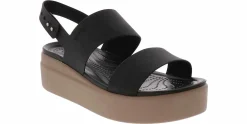 Comfort Sandals|Wedge & Platform Sandals|CROCS Brooklyn Women's Platform Sandal Black