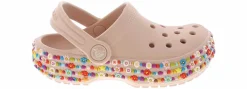 Casual|CROCS Classic Beaded Band Youth Girls’ (13-6) Clog Pink