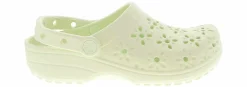 Flat|Comfort Shoes|CROCS Classic Floral Cut-Out Women's Clog Green