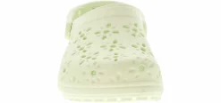 Flat|Comfort Shoes|CROCS Classic Floral Cut-Out Women's Clog Green