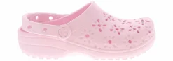 Flat|Comfort Shoes|CROCS Classic Floral Cut-Out Women's Clog Pink