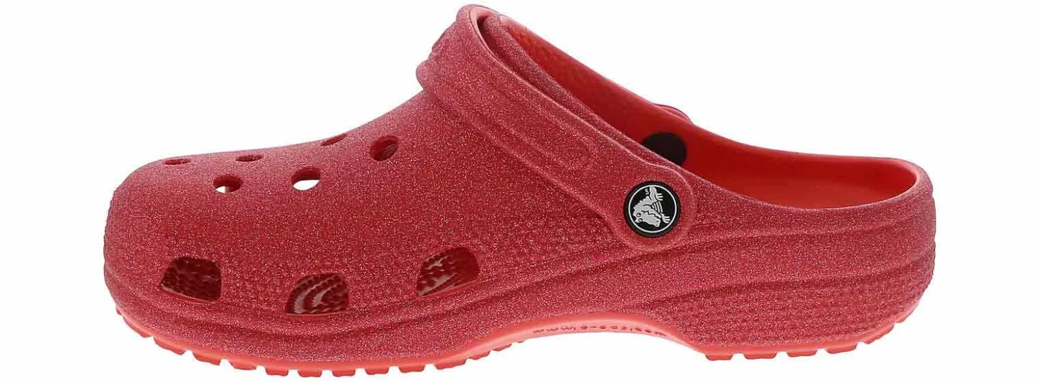 Flat|Comfort Shoes|CROCS Classic Glitter Women’s Clog Red