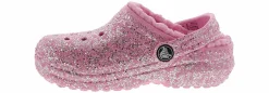 Casual|CROCS Classic Lined Glitter Youth Girls’ (11-6) Clog Pink