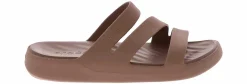 Comfort Sandals|Flat Sandals|CROCS Getaway Strappy Women's Sandal Brown