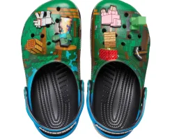 Casual|Casual|CROCS Minecraft Kids’ (11-6) Classic Clog Green