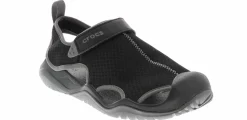 Water|Water Shoes|CROCS Swiftwater Mesh Deck Men's Water Sandal Black
