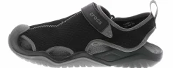 Water|Water Shoes|CROCS Swiftwater Mesh Deck Men's Water Sandal Black