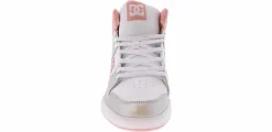 Skate Shoes|DC SHOES Cure Hi Women’s Hi-Top Skate Sneaker Silver
