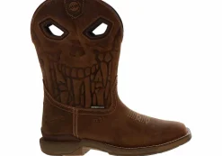 Safety Toe Boots|Slip Resistant|DOUBLE H Lycan 11 Inch Roper Men’s Composite Toe Work Boot Brown