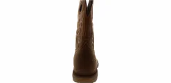 Safety Toe Boots|Slip Resistant|DOUBLE H Lycan 11 Inch Roper Men’s Composite Toe Work Boot Brown