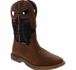 Safety Toe Boots|Slip Resistant|DOUBLE H Phantom Rider 11-Inch Men’s Soft Toe Work Boot Brown