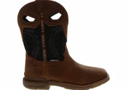 Safety Toe Boots|Slip Resistant|DOUBLE H Phantom Rider 11-Inch Men’s Soft Toe Work Boot Brown