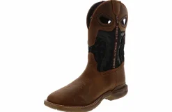 Safety Toe Boots|Slip Resistant|DOUBLE H Phantom Rider 11-Inch Men’s Soft Toe Work Boot Brown