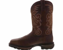 Safety Toe Boots|Slip Resistant|DURANGO 11-In Maverick Men’s Steel Toe Work Boot Brown