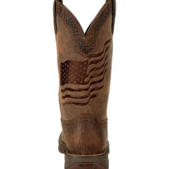 Western Boots|DURANGO 12-Inch Distressed Flag Men's Western Boot Brown