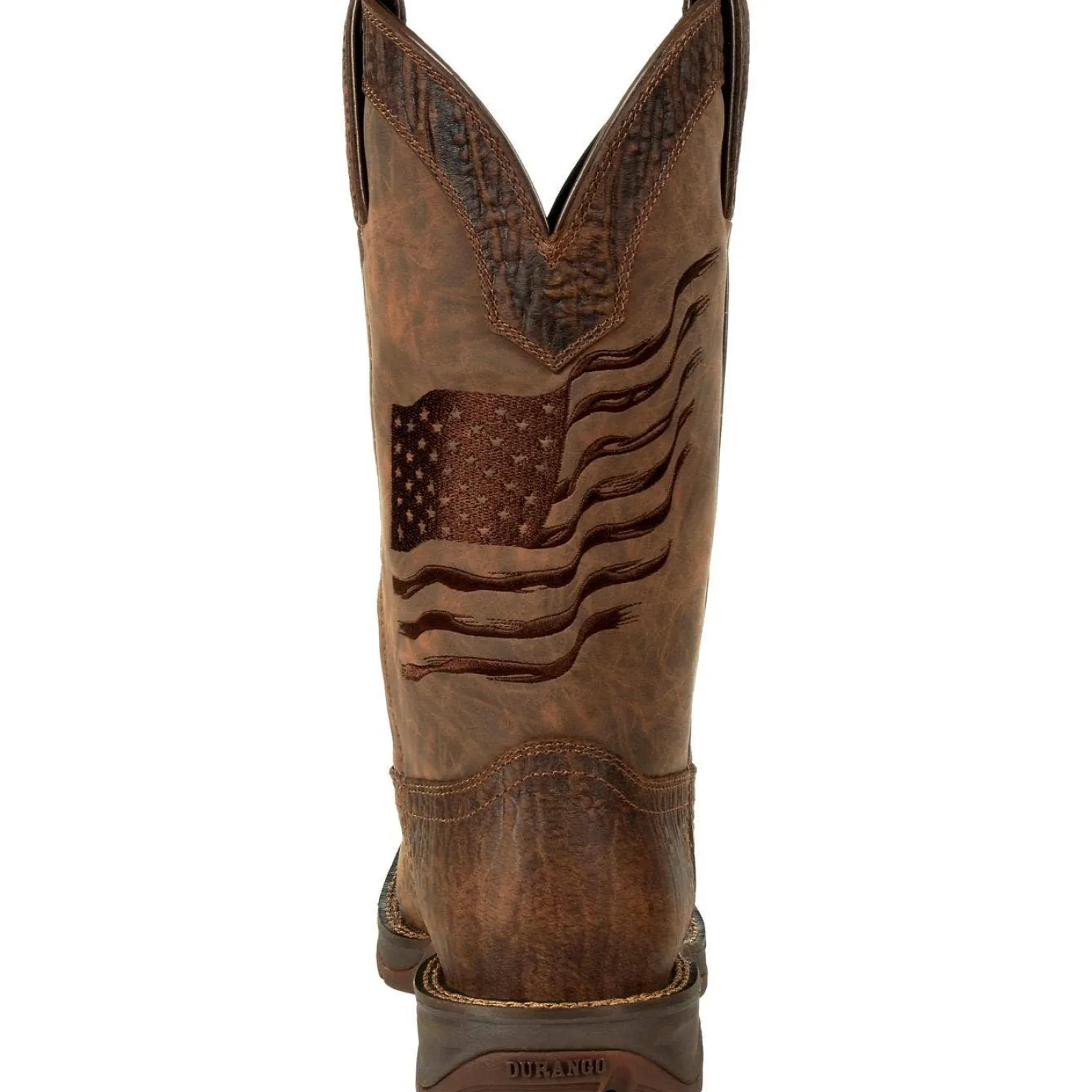 Western Boots|DURANGO 12-Inch Distressed Flag Men's Western Boot Brown