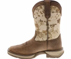 Boots|DURANGO Lil’ Rebel Desert Camo Boys’ (12-3) Western Boot Brown