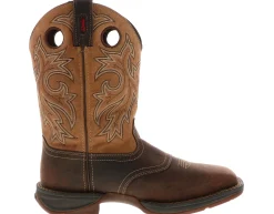 Safety Toe Boots|Slip Resistant|DURANGO Rebel 11-Inch Men's Steel Toe Work Boot Brown