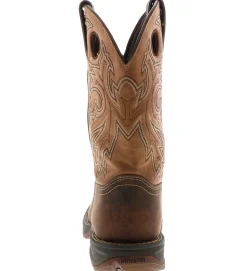 Safety Toe Boots|Slip Resistant|DURANGO Rebel 11-Inch Men's Steel Toe Work Boot Brown
