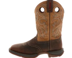 Safety Toe Boots|Slip Resistant|DURANGO Rebel 11-Inch Men's Steel Toe Work Boot Brown