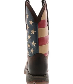Safety Toe Boots|Slip Resistant|DURANGO Rebel Men's Steel Toe Western Work Boot Brown