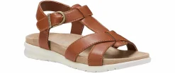 Comfort Sandals|Flat Sandals|EASTLAND Kayla Women's Slide Sandal Brown
