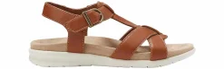 Comfort Sandals|Flat Sandals|EASTLAND Kayla Women's Slide Sandal Brown