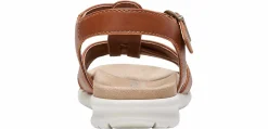 Comfort Sandals|Flat Sandals|EASTLAND Kayla Women's Slide Sandal Brown