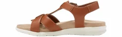 Comfort Sandals|Flat Sandals|EASTLAND Kayla Women's Slide Sandal Brown