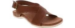Flat Sandals|EASTLAND Marion Tan Cross Band Women's Sandal Brown