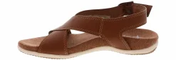 Flat Sandals|EASTLAND Marion Tan Cross Band Women's Sandal Brown