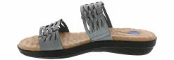 Comfort Sandals|Wedge & Platform Sandals|EASY STREET Agata Wrapped Two Band Women’s Comfort Wedge Sandal Blue