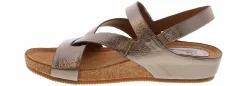 Comfort Sandals|Footbed Sandals|EURO SOFT BY SOFFT Gianetta Pewter Women’s Comfort Wedge Sandal Grey